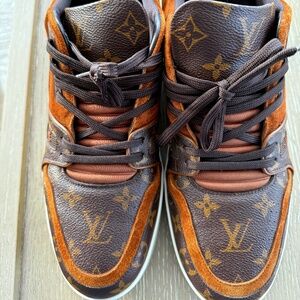 Louis Vuitton Brown and Orange Sneakers